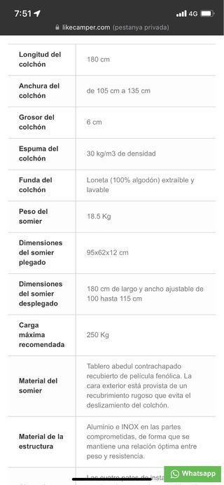 Cama Litecamper para furgoneta