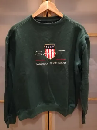 Sudadera Gant verde con escudo