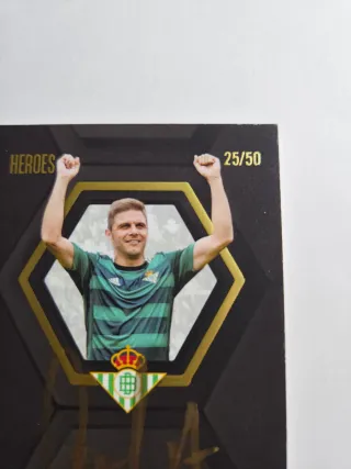 Joaquín Sánchez auto on card paralelo /50 Betis