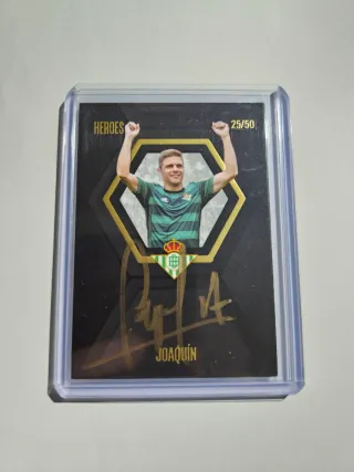 Joaquín Sánchez auto on card paralelo /50 Betis