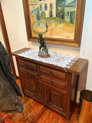 Recibidor Barroco Madera y Metal Dorado