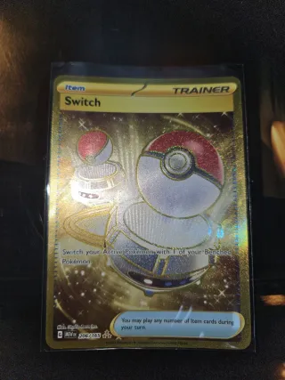 Carta Pokémon Switch Item Trainer Dorada