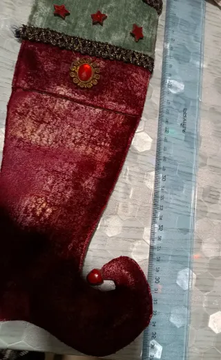 Calza Befana Rossa Velluto Stelle Rosse