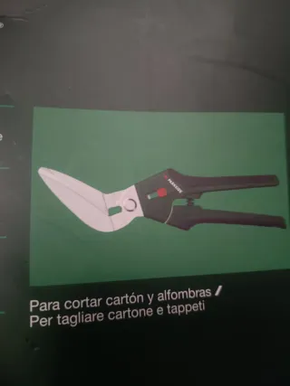 Tijeras Parkside para moqueta, cartón y alfombras