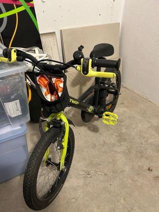 Bicicleta infantil Btwin Negra y Amarilla