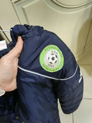 Giubbino blu con cappuccio xs bambino