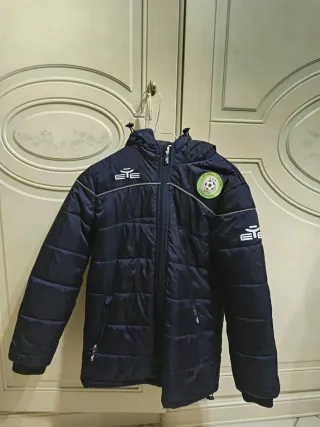 Giubbino blu con cappuccio xs bambino