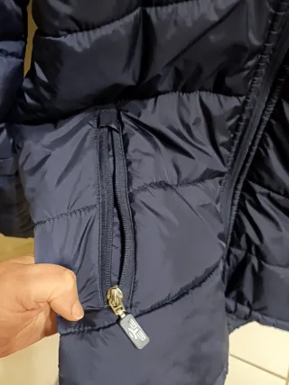 Giubbino blu con cappuccio xs bambino