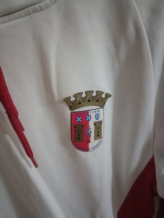 Camisola Hoodie branca ScBraga Sweatshirt