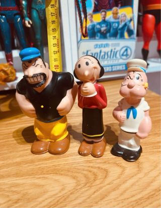 Bonecos Popeye, Olivia e Brutus