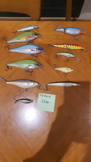 Lote de señuelos de pesca Rapala