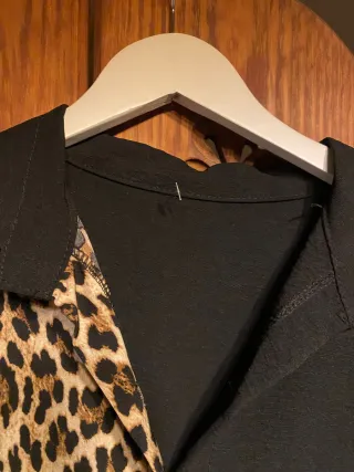 Vestido largo estampado animal print