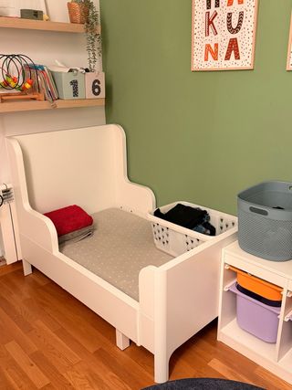 Cama infantil extensible blanca