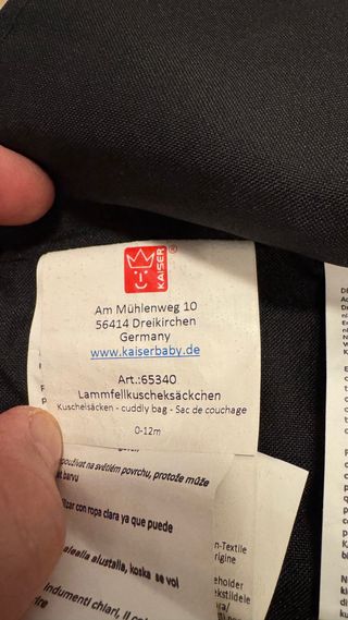 Saco de silla de paseo Kaiser de borreguito