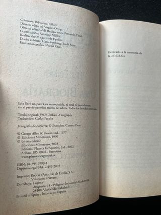 J.R.R. Tolkien una biografía, Humphrey Carpenter