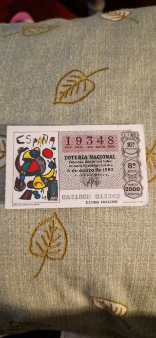 Décimo Lotería Nacional 1982 - Joan Miró