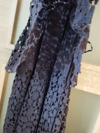 Vestido azul de encaje