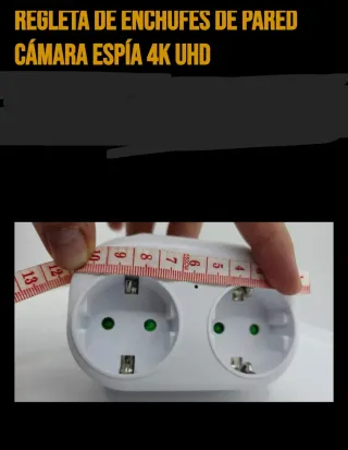 Regleta Enchufes Cámara Espía 4K UHD