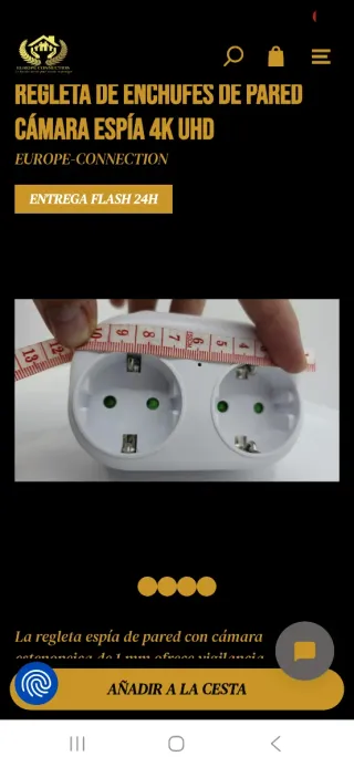Regleta Enchufes Cámara Espía 4K UHD