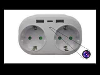 Regleta Enchufes Cámara Espía 4K UHD