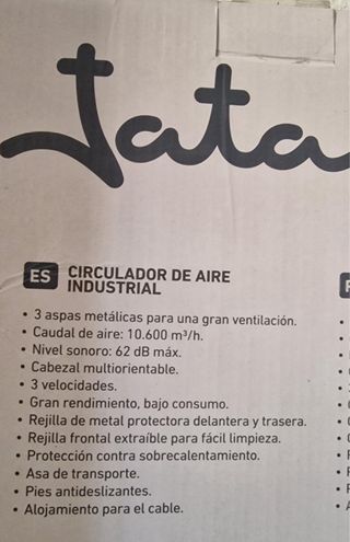 Ventilador Jata Metal Negro