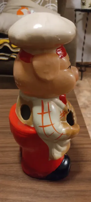 Portacubiertos Cerámica Cerdo Cocinero