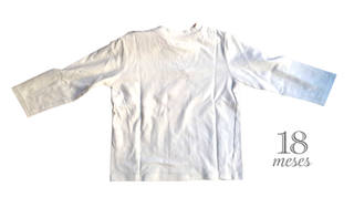 Conj Camisola + Calças Branco e Tijolo Kiabi 18 me