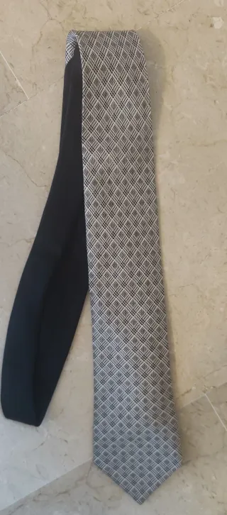 Corbata Stefano Ricci Gris y Blanca