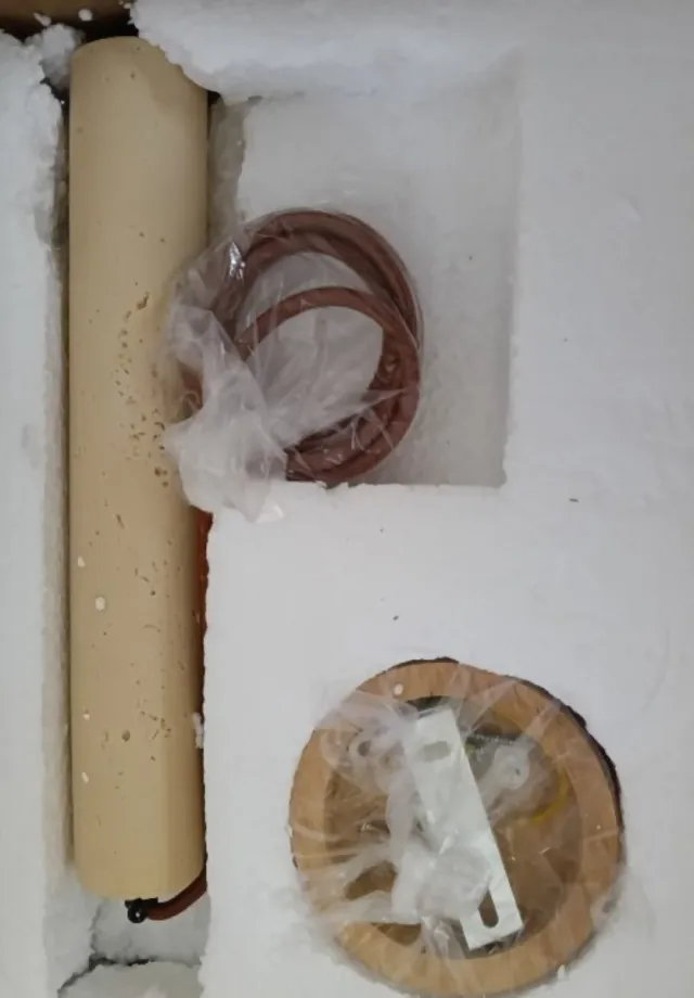 Aplique colgante piedra maciza y madera