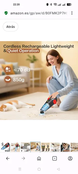 Aspirador de mano negro