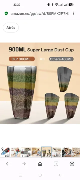 Aspirador de mano negro