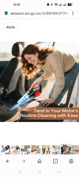 Aspirador de mano negro