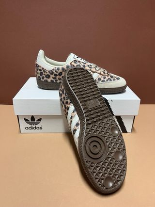 Adidas Samba Animal Print Bege/Castanho