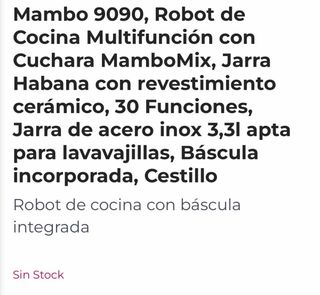 Robot Cocina Cecotec Mambo 9090
