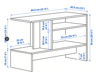 Mesa auxiliar HOLMERUD IKEA madera