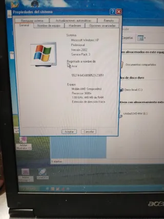 Portátil Acer Antiguo