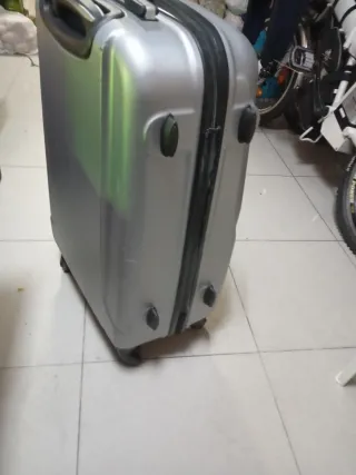 Maleta de viaje mediana plateada