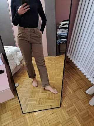 Pantaloni marroni vita regolare L