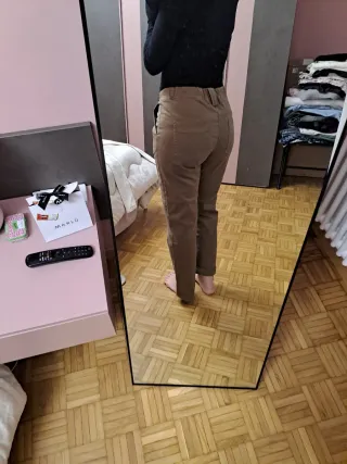 Pantaloni marroni vita regolare L