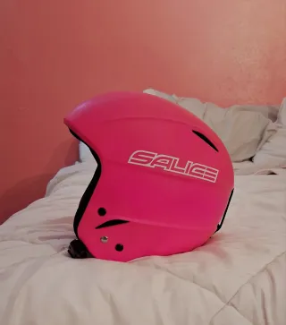 Casco de esquí rosa para niña