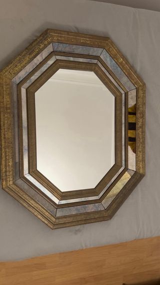 Espejo Octogonal Dorado y Plateado El Corte Ingles
