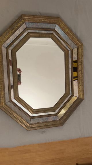 Espejo Octogonal Dorado y Plateado El Corte Ingles