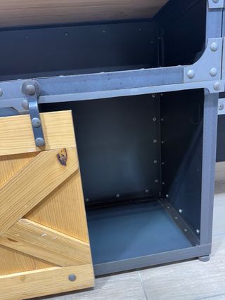 Mueble INDUSTRIAL hierro y madera maciza