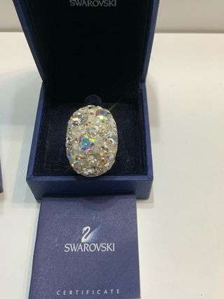 Anillo Swarovski Multicolor y Blanco