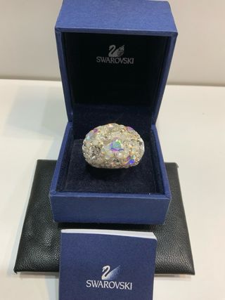 Anillo Swarovski Multicolor y Blanco