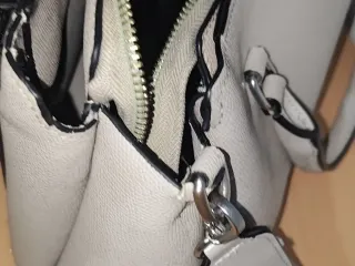 Bolso Tote Parfois Beige/Gris