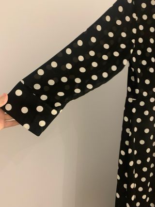 Vestido Zara lunares negro y blanco