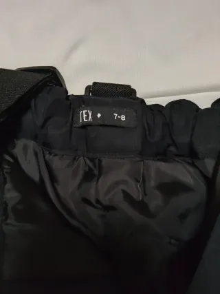 Pantalón de nieve infantil negro talla 7-8