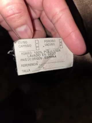 Cazadora piel ovino marrón estilo años 90