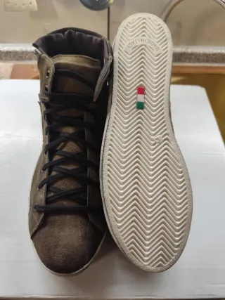 Sneakers uomo pelle scamosciata sabbia 43/44 Nuove